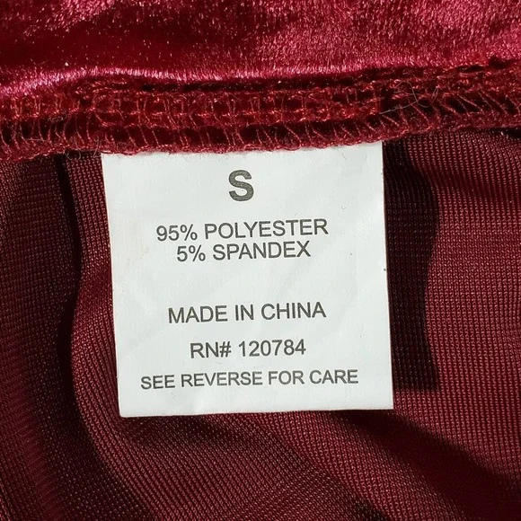 Yelete Velvet Burgundy Flare Leggings - Picture 4 of 6